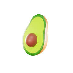 avocado isolated on white background