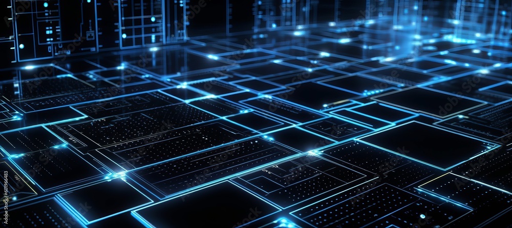 Poster Data structure computer technology background. Generative AI technology.	