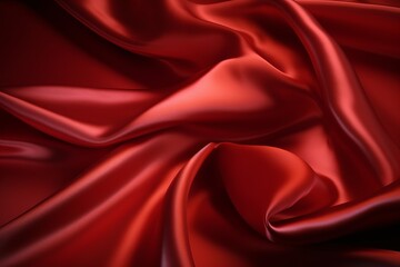 Obraz premium red satin background illustration from generative ai