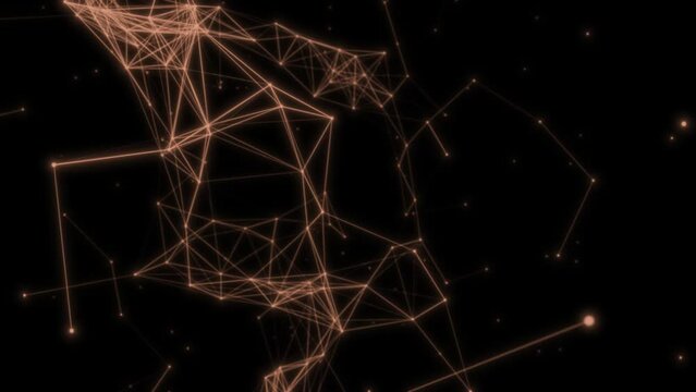 An abstract animated background that resembles a neural network visualization. A multitude of colorful lines that pulsate and move in different directions.