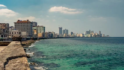 Afwasbaar fotobehang The Malecon waterfront in Havana, Cuba © Nicolas VINCENT