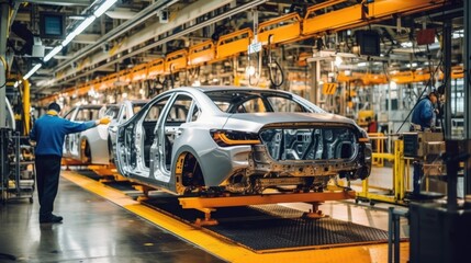 automotive industry car factory, generative ai