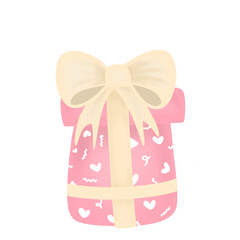 christmas gift box with ribbon