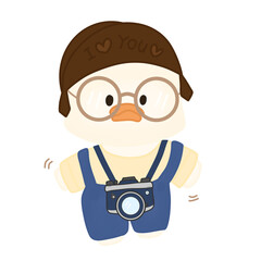 Duck cartoon cameraman
