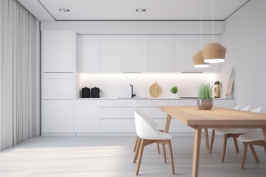 design nobody chair kitchen modern house home table interior dining furniture. Generative AI.