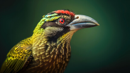 Obraz premium Black-Browed Barbet. Generative AI