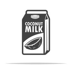 Coconut milk icon transparent vector isolated