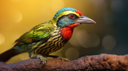 Black-Browed Barbet. Generative AI