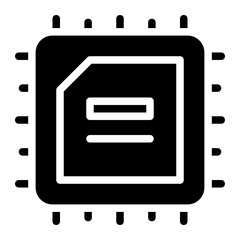 processor glyph icon