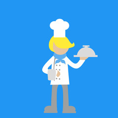 Illustration Vector of Chef Restaurant Mascot. Fit for Food and Beverage business.