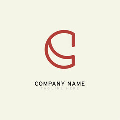 Letter C logotype Monoline style, simple and elegant C logo, Retro theme - Vector