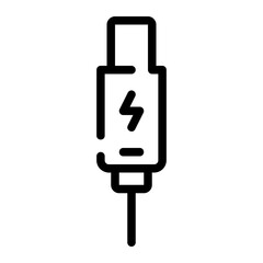 usb plug line icon