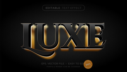 Luxury black gold editable text effect