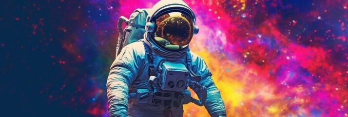 Astronaut in space suit, Astronaut in outer space. Generative AI
