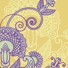 vintage background with classic floral ornament