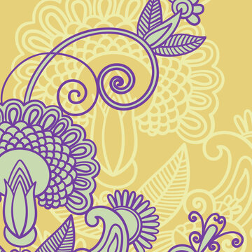 vintage background with classic floral ornament