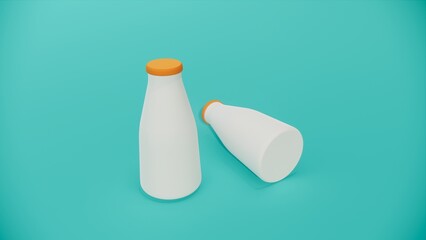 Glass juice bottle packaging mockup, Bottle mockup
