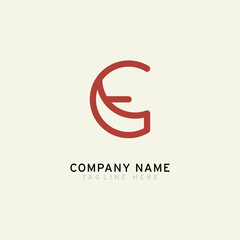 Letter E logotype Monoline style, simple and elegant E logo, Retro theme - Vector