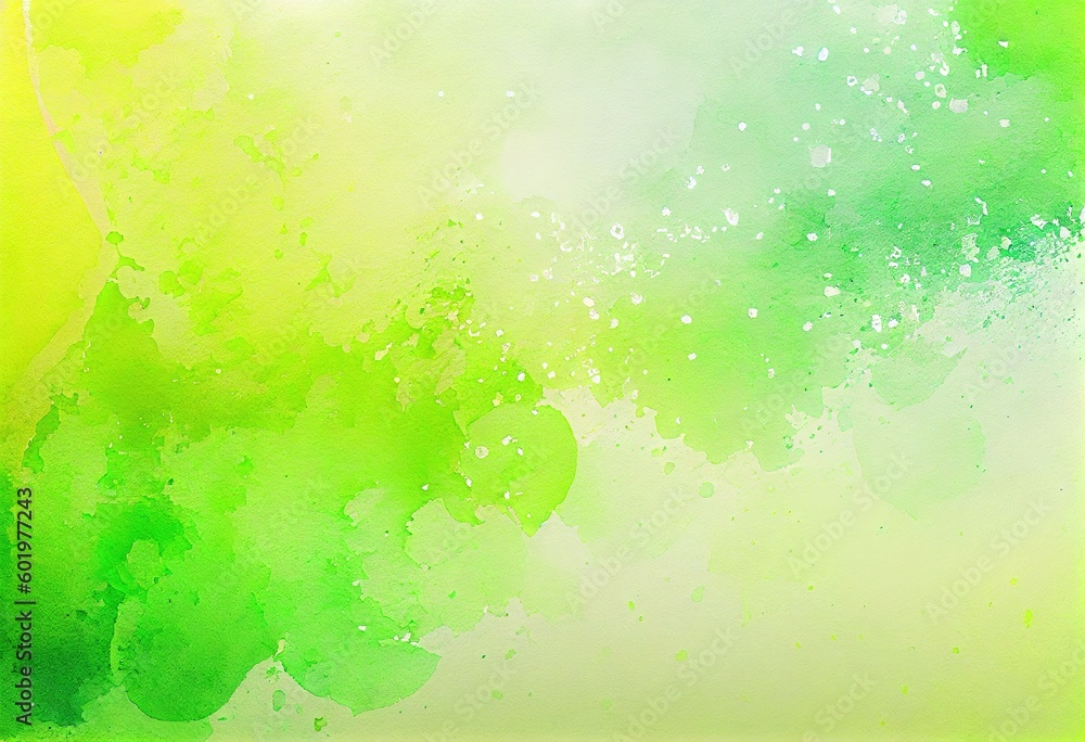 Wall mural lively lime: an abstract watercolor gradient background, generative ai