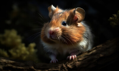 photo of hamster in its natural habitat. Generative AI