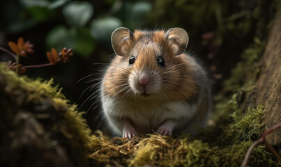 photo of hamster in its natural habitat. Generative AI