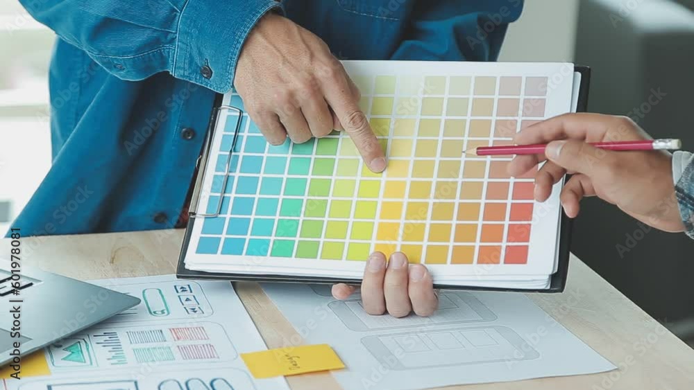 Wall mural ux graphic designer creative sketch planning application process development prototype wireframe for
