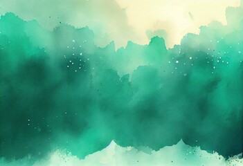 Seagreen Watercolor Gradient: An Abstract Background, generative AI