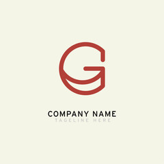 Letter G logotype Monoline style, simple and elegant G logo, Retro theme - Vector