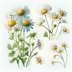 Fototapeta premium Daisies Generative AI