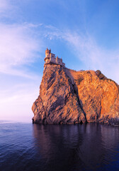 Swallow nest castle at the sunrise