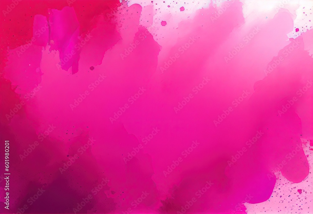 Poster fuchsia gradient watercolor background with a flat design, generative ai