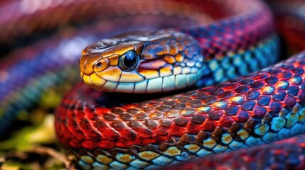 Fototapeta premium San Francisco Garter Snake. Generative AI