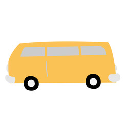 groovy hippie clipart, retro 70s hippy van bus clip art, road trip vector illustration, mountain landscape scenery png, peace and love clipart, vintage scene creator