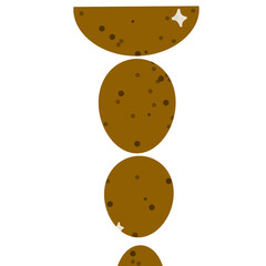 Fototapeta premium Dirt road pathway. Road illustration.pebble road..