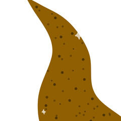 Dirt road pathway. Road illustration.pebble road..