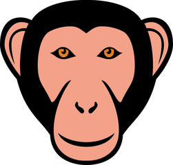 Monkey Head PNG Illustration