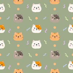 Cute cat seamless
