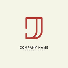 Letter J logotype Monoline style, simple and elegant J logo, Retro theme - Vector