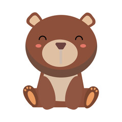 teddy bear  flat vector illustration