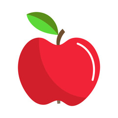 red apple with leaf