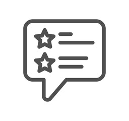 Feedback related icon outline and linear vector.