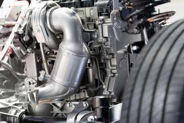 Fototapeta na wymiar Electric car motor details