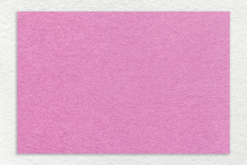 Fototapeta premium Texture of craft lilac color paper background with white border, macro. Structure of vintage kraft purple cardboard