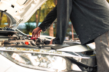 Auto mechanic working repair service