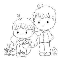 cute couple boy and girl