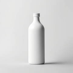 white plastic bottle on isolated white background generative ai