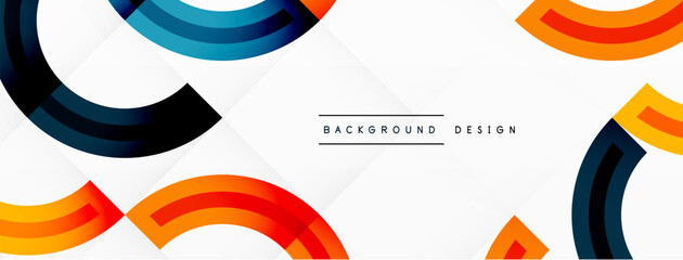 Colorful circle abstract background. Template for wallpaper, banner, presentation, background