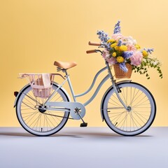 Fototapeta na wymiar Bike with flowers