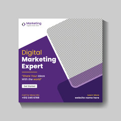 Digital Marketing Agency Social media post template and web banner template design