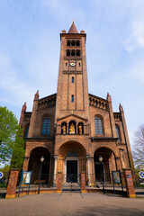 Fototapeta na wymiar Potsdam, Germany - 1.05.2023: Roman Catholic Church of St. Peter und Paul 